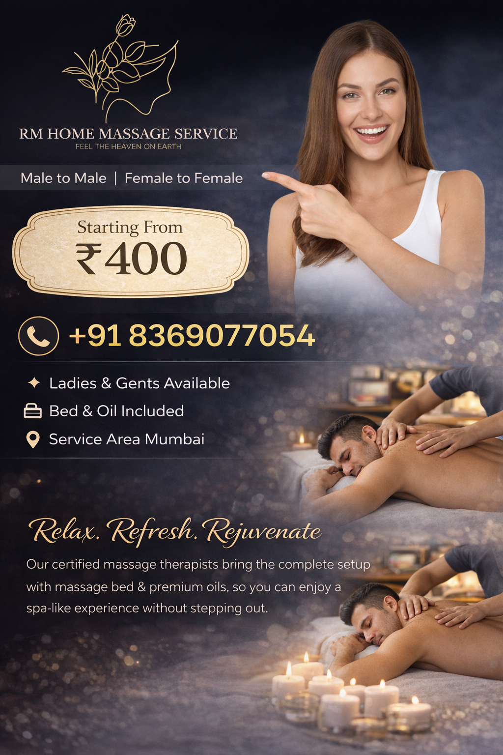 Home massage service offers relaxation